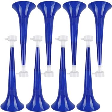 Imagem de Hoarost 8 Pcs 10.24 Inch Collapsible Stadium Horn Plastic Vuvuzela Trumpet Horn Loud Sound Noise Maker for Sporting Events Graduation Games School Sports Party Supplies (Color Set 2)