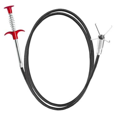 Imagem de Cobra de drenagem de 196 cm com garra flexível – Ferramenta de garra flexível para tamancos de cabelo, trado de encanamento para pia, banheira e removedor de entupimento de cachimbo