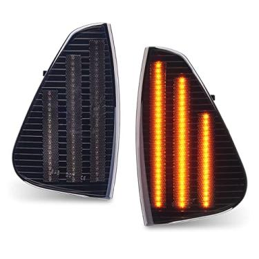 Imagem de GemPro Conjunto de luzes de LED para Dodge Charger 2006 2007 2008 2009 2010 lâmpadas de sinalização de canto lado do motorista e do passageiro, 2 peças (preto) fumê