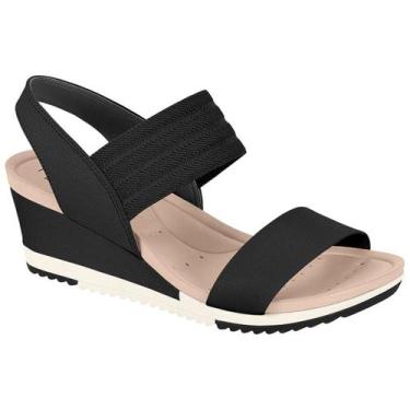 Imagem de Sandalia Ortopedica Modare Ultraconforto Feminina Anabela, Preto, 36