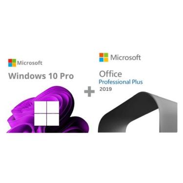 Imagem de Windows 10 Pro e Office Pro Plus 2019 Licenças Vitalícias para 1 PC - 