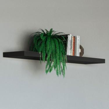 Imagem de Prateleira Decorativa 100% Mdf Preto Fosco - Dalla Costa, Preto