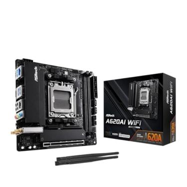 Imagem de ASRock Placa-mãe A620AI WiFi Mini-ITX AM5, suporte AMD Ryzen 9000/8000/7000, DDR5 8200+ (OC), PCIe 4.0, Dual M.2, WiFi 6E, LAN 2.5G, USB 3.2 Gen2