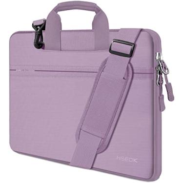 Imagem de Bolsa de ombro para laptop Hseok 13 13,3 13,5 polegadas para a maioria dos notebooks de 13" a 13,5 polegadas, Roxa, 17.3 inch