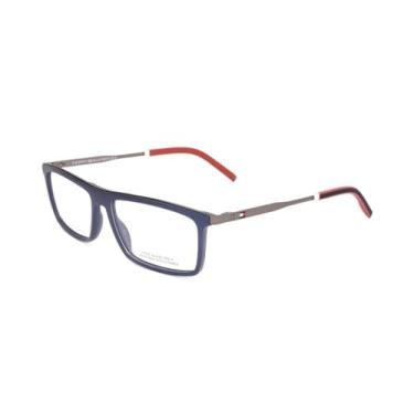 Imagem de Armação de Óculos Tommy Hilfiger Th 1847 Fll - 55 Azul