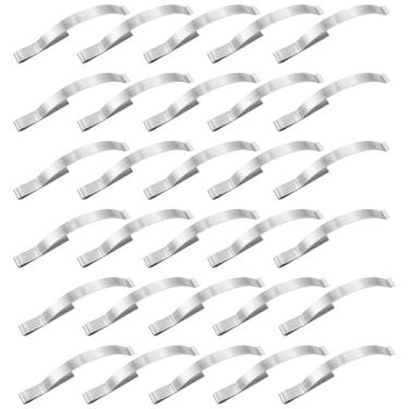 Imagem de Zangc Clipes de tela de aço inoxidável montagem no canto comprimento da mola de tensão 56 mm x largura 5 mm evitam que a janela da tela trema para deslizar e balançar molduras de janela 30 peças