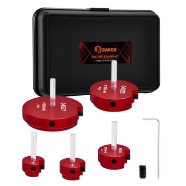 Imagem de Saker Kit de alargador de tubo de PVC, protetor de encaixe de PVC com cabeça de 3,5 cm, 3,5 cm, 7,6 cm, 10,2 cm, para SCH40, tubo ABS, CPVC perfeito para reparos de encanamento, serve para broca