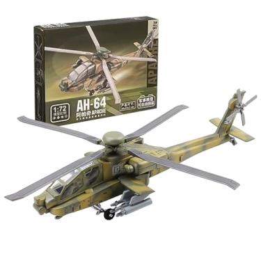 Imagem de YOUNEEDFUL Aeronave modelo de helicóptero apache AH-64 escala 1/72 2025, adequada para entusiastas militares colecionarem e oferecerem presentes