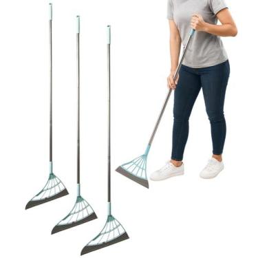 Imagem de Kit 4 Mop Portátil 2 em 1 Rodo e Vassoura Multiuso para Faxina Diária 