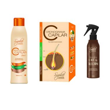 Imagem de Kit Cronogama Capilar + Shampoo + Tônico Sophie Cosmetic