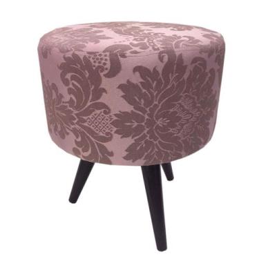 Imagem de Puff Angel Redondo Pé Palito 52 Rosa Retrô - Sua Casa Decor