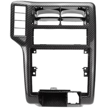 Imagem de Carbon fiber,TPUIZUS 1 Pcs Quadro Do Painel Da Grelha Do Ar Condicionado Do Console Do Centro Interno Do Carro para VW Polo 6N 1994-1997 6N1858071A