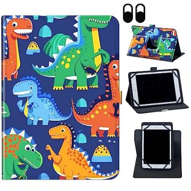 Imagem de Capa para tablet Walmart Onn versão de 7 polegadas geração 3 2022, modelos 100071481,360 graus capa protetora, para Walmart Onn 7 polegadas Gen 3 2022, dinossauro fofo