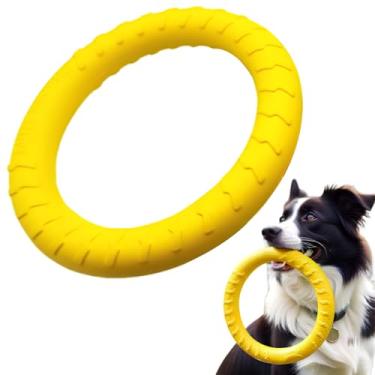 Imagem de Brinquedo de disco voador para cães ao ar livre, brinquedos de anel flutuante, brinquedos de mastigar para cães pequenos, médios e grandes, treinamento de filhotes, buscando arremesso, pegando