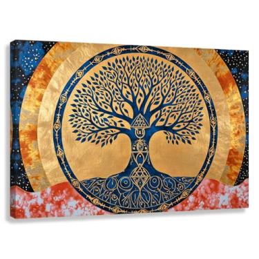 Imagem de Árvore da Vida Arte de parede Impressão em tela para decoração de sala de estar Fotos Pintura 45x30cmx1