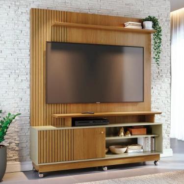 Imagem de Combo Home Com Rodinhas + Painel Para TV 60 Polegadas Ares - 7 Decor -