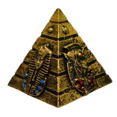 Imagem de Estatueta Miniatura Pirâmide Egípcia Antigo Egito Decoração Escritório enfeite de mesa