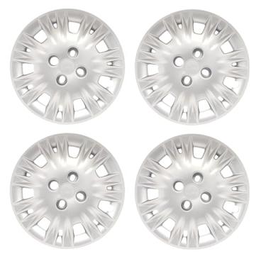Imagem de Kit 4 Calota Aro 15 Compatível c/Roda New Fiesta 2014 2017 - Prata