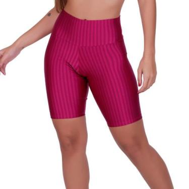 Imagem de Bermuda Cintura Alta Academia Fitness 3D Sofia - NAKA MODAS, Pink, GG