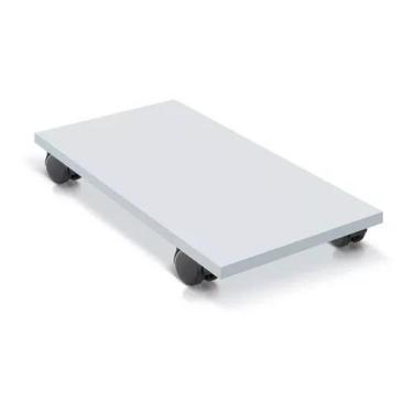 Imagem de Base Suporte De Cpu Computador Branco Com Rodas Em Mdf Basic - Decor M