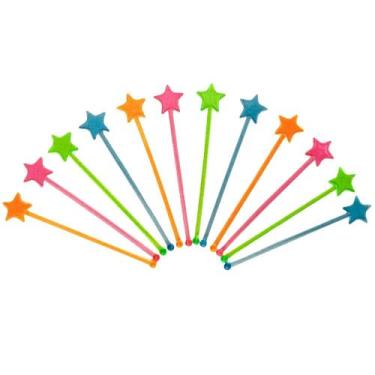 Imagem de Kit Mexedor De Drink Estrela Colorido 12 Un - ART LILLE