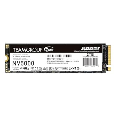 Imagem de TEAMGROUP NV5000 2TB SLC Cache NVMe PCIe Gen4x4 M.2 2280 Laptop, SSD Desktop Velocidade de leitura/gravação de até 5000 / 3000MB/s TM8FGM002T0C101