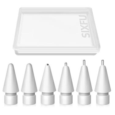 Imagem de SIXFU Dicas atualizadas para Apple Pencil, pontas de substituição para Apple Pencil 2ª/1ª geração/USB-C/Pencil Pro Tips (6 peças)