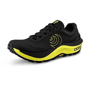 Imagem de Topo Athletic Tênis de corrida masculino MTN Racer 3 confortável, leve e leve de 5 mm, tênis atlético para corrida em trilha, Preto/limão, 44