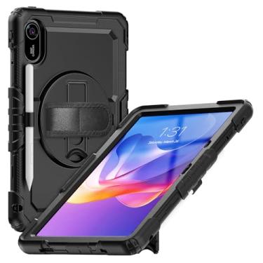 Imagem de Gylint Capa para Xiaomi Redmi Pad 2 11 polegadas 2025, com protetor de tela, alça de mão, alça de ombro, suporte giratório de 360° para Xiaomi Redmi Pad 2 11'' preta