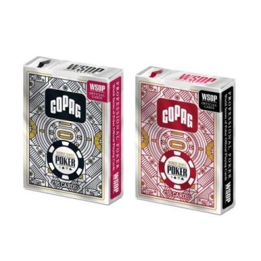 Imagem de Kit 2 Peças Baralho WSOP Single Deck Verso Vermelho/Preto Copag - 3585