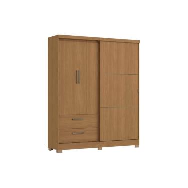 Imagem de Guarda Roupas 3 Portas de Correr (1 de ) e 2 Gavetas C533 Canela - Kappesberg