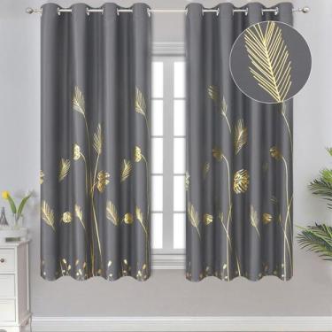 Imagem de Cortinas Blackout Estelar Textiler Palm Leaves 160x160cm 2 painéis