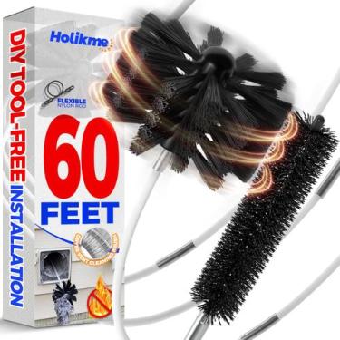 Imagem de Kit de limpeza de ventilação do secador Holikme 18m com escova e furad