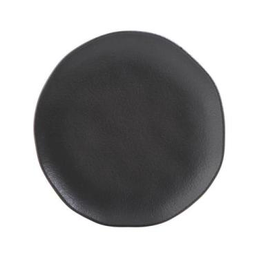 Imagem de Prato de Sobremesa 19cm Orgânico Cerâmica Preto Avulso Porto Brasil Me