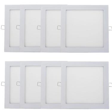 Imagem de Kit 8 Plafon Painel Led Luminária Downlight 18w Embutir