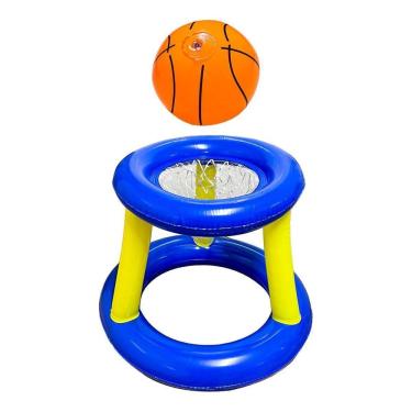 Imagem de Cesta De Basquete Inflável Para Piscina Infantil Com Bola