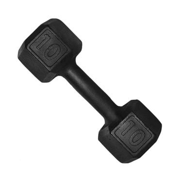 Imagem de Halter Sextavado Dumbell Pintado 10Kg Academia Treino Ferro