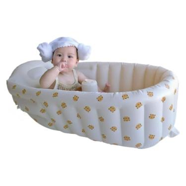 Imagem de Piscina Inflável Infantil Banheira Inflável Anti Deslize Para Banho(90cm*55cm,Cabeça de tigre)