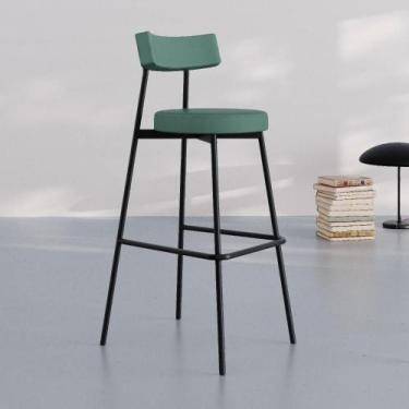 Imagem de Conjunto 2 Banquetas Altas Stout Revestimento Sintético Est.Preta - Me