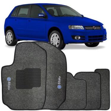Imagem de Jogo de Tapete Automotivo Carpete Fiat Stilo 2002 à 2011 Soft Logo Bor