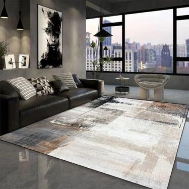 Imagem de Tapete geométrico para sala de estar, sofá, mesas de centro, tapetes grandes, decoração para quarto, cabeceira (180 x 200 cm (70 x 78 pol.) / hxx-250725000654)