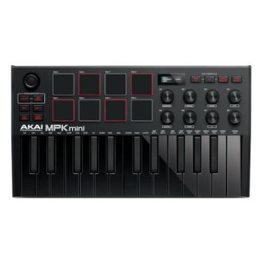 Imagem de Akai Teclado Controlador MIDI Mpk Mini MK3| 25 Teclas, USB, 8 Pads RGB, 8 Knobs Q-Link, Arpegiador, Software MPC Beats, Compacto