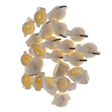 Imagem de Dopro 20 peças de mini botões de cabeça de galinha em miniatura para guitarra creme, maçanetas de pedal de efeito AMP
