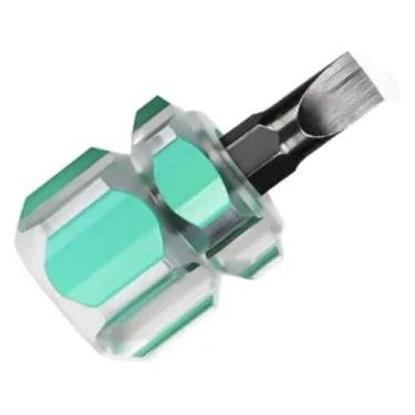 Imagem de BYYINGSUS Conjunto de kit de chave de fenda mini pequena chave de fenda portátil com cabeça de rabanete transparente, ferramentas manuais de reparo de carro de precisão (verde)