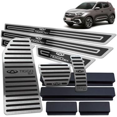 Imagem de Descanso Pedaleira Soleira Chery Tiggo 5X 2019 2020 Preto