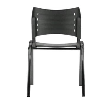 Imagem de Cadeira Prisma Iso Fixa Preta Pra Igreja Recpçao Sala Espera