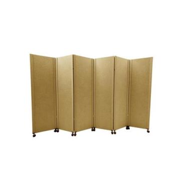 Imagem de Biombo Liso Reto 6 Folhas c/ 12 rodinhas - JL RIBEIRO