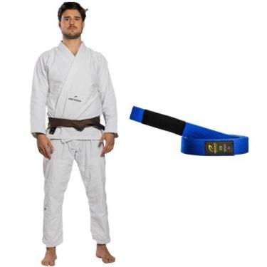 Imagem de Kimono Jiu Jitsu Adulto Ripstop Training First Branco + Faixa - Pretor
