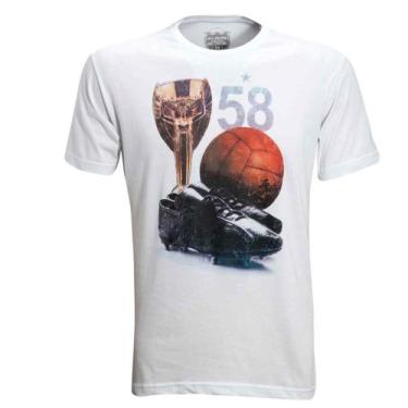Imagem de Camisa Liga Retrô Chuteira 58  Branca G, Branco, G