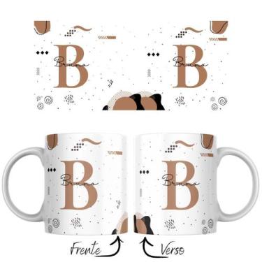 Imagem de Caneca de Porcelana Masculina Personalizada com Inicial e Nome Present